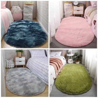 Thảm lông loang oval trải sàn, lót sàn phòng ngủ, phòng khách