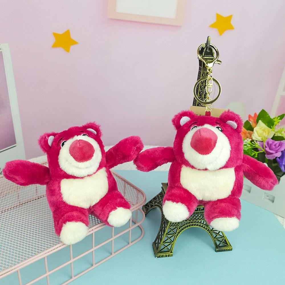 ANEMONE Móc Khóa Hình Gấu Nhồi Bông Mềm Mại Đáng Yêu