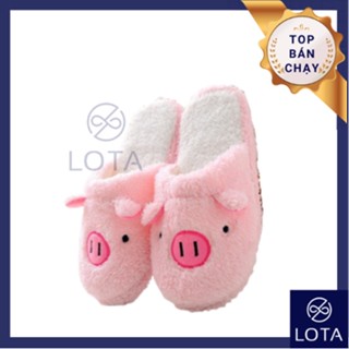DÉP LÔNG HÌNH HEO SIÊU CUTE MANG TRONG NHÀ, flip flops in house, giữ ấm chân chống trượt dễ thương.