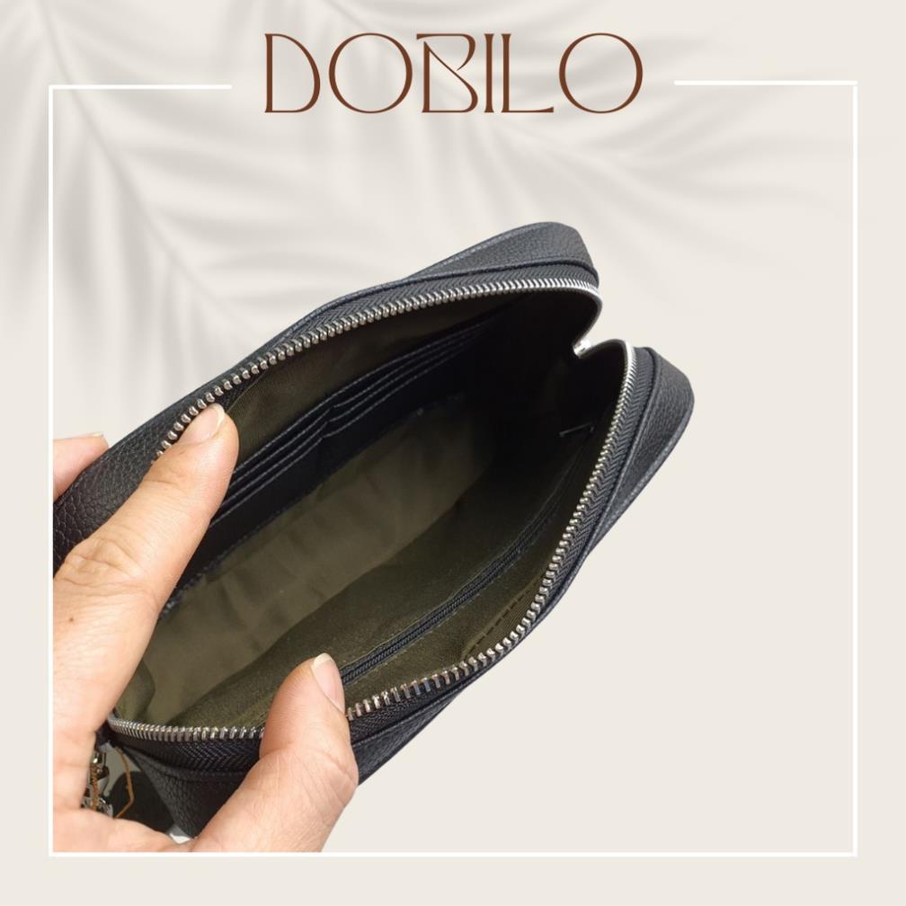 Clutch Hộp Nam Cầm Tay DOBILO Da Thật 100% Da Bò Thật Bảo Hành 3 Năm BG18
