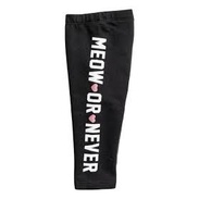 Quần legging lót nỉ dài đen sọc meow sz 1.5-2y HM H&M_hàng chính hãng Anh