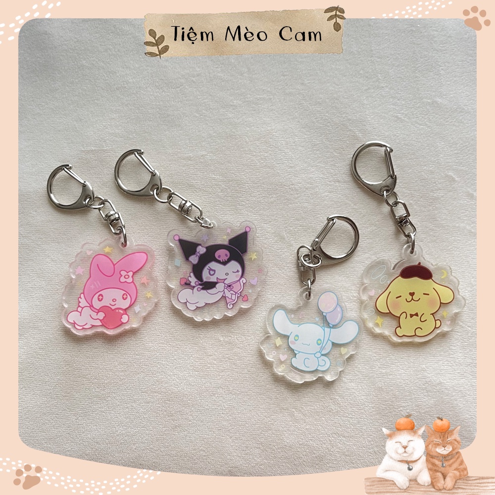 Móc khoá nhân vật hoạt hình Sanrio dễ thương Cute - Cinnamoroll, Kuromi, My Melody, Pompompurin