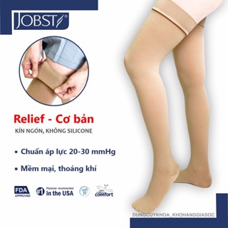 Vớ tất y khoa JOBST Relief - Cơ bản, vớ đùi, màu da, kín ngón