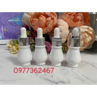 chai lọ thủy tinh , chai đựng serum bầu trắng 10ml