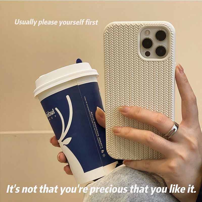 Ốp Điện Thoại Họa Tiết Dệt Chống Sốc Toàn Diện Cao Cấp Cho iPhone14 14 13 xr