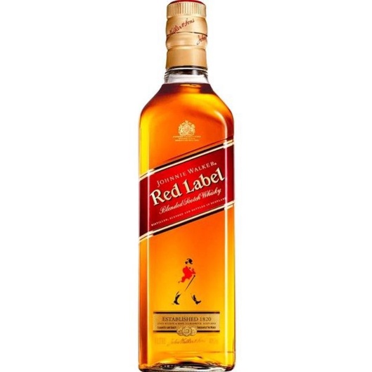 vỏ chai decor red label của hãng Johnnie walker