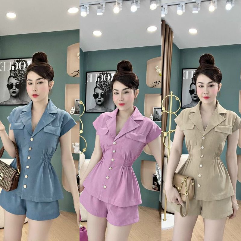 [BIGSIZE] BỘ LINEN NHÚN EO 60kg - 90kg (Bigsize Nguyễn Phi Phụng)