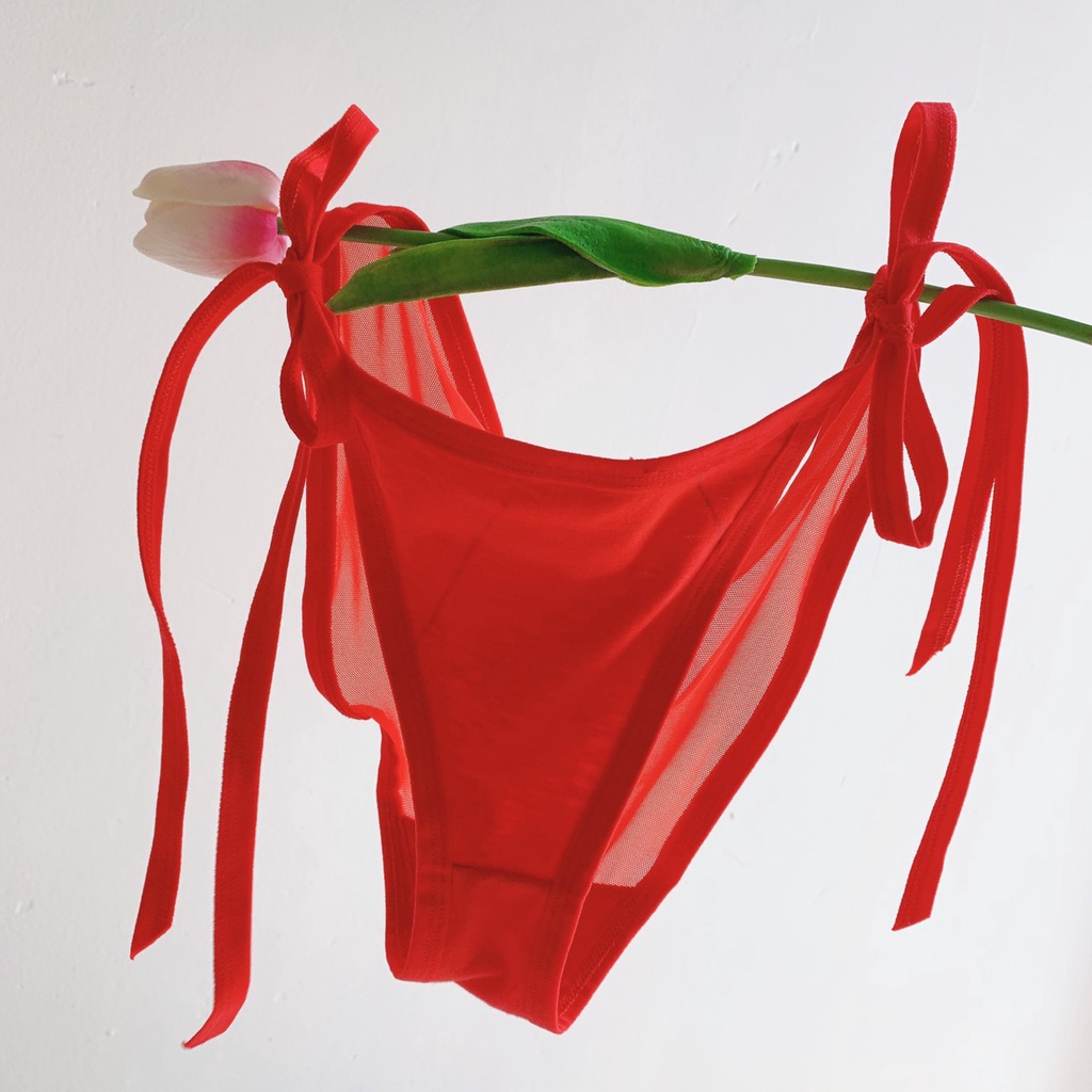 QD021 - Quần Lót Cotton Cột Dây phối lưới Dễ Thương Sexy - KELLYWANG