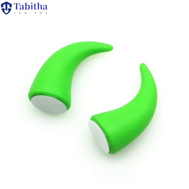 1 Cặp Miếng Dán Trang Trí Đèn Pha / Mũ Bảo Hiểm Xe Mô Tô Hình Sừng Quỷ Kiểu Retro Dễ Thương