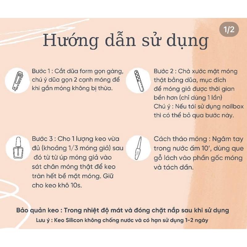 Nail box đính đá, móng degish phong cách Hàn