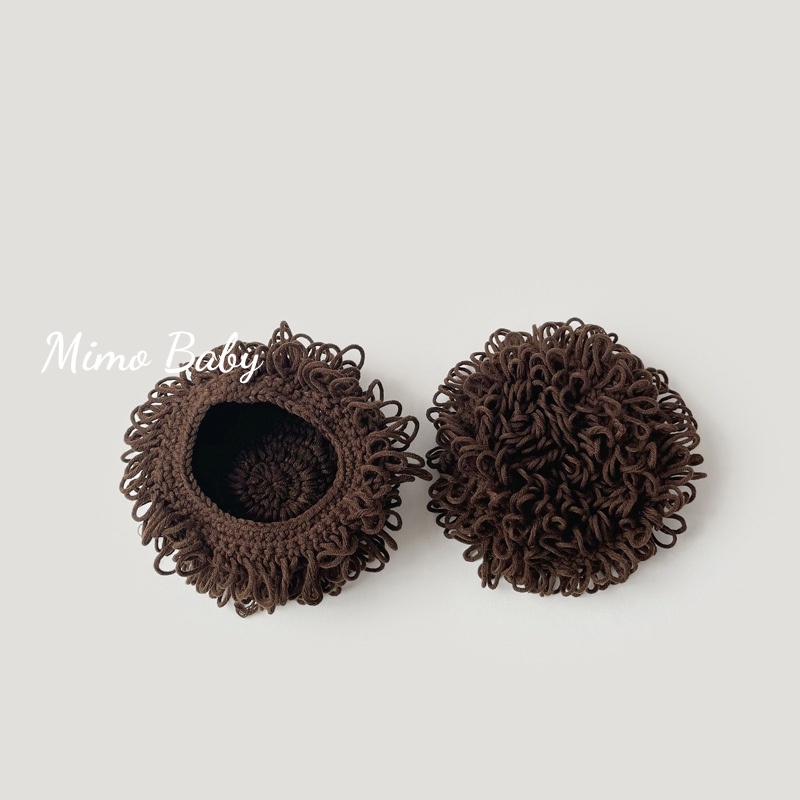 Bộ tóc giả bằng len đáng yêu phong cách hàn quốc cho bé TG02 Mimo Baby