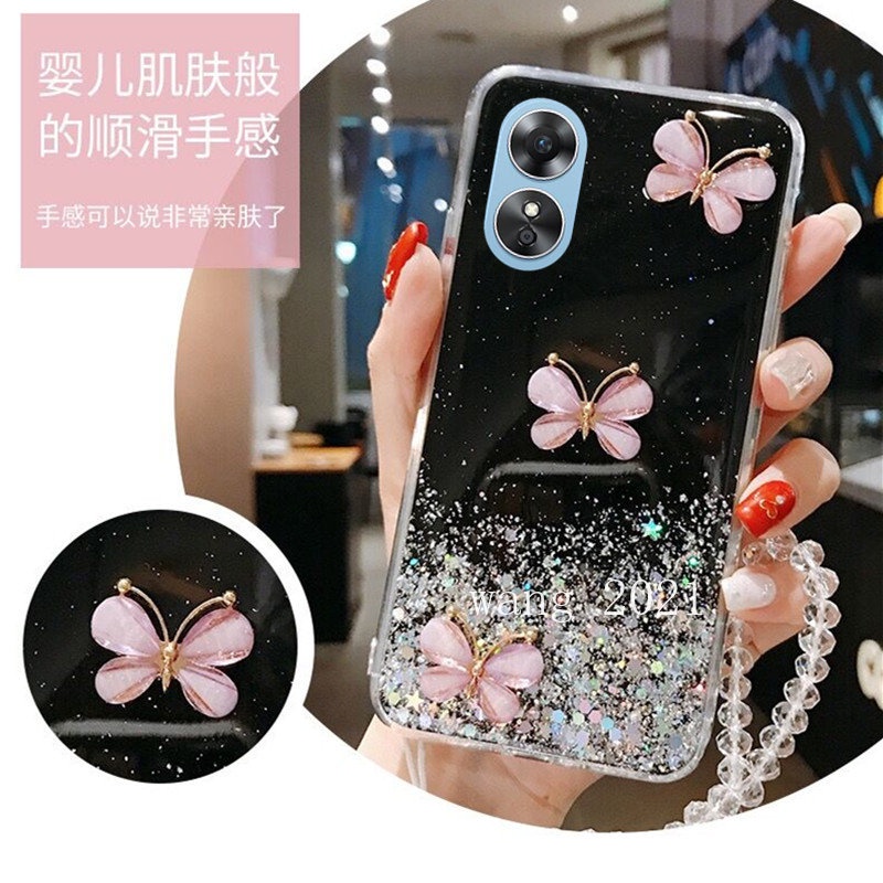 Ốp Điện Thoại Mềm Trang Trí Hình Bướm Lấp Lánh Cho OPPO Reno8 T 5G 4G Reno 8T 8 T 2023