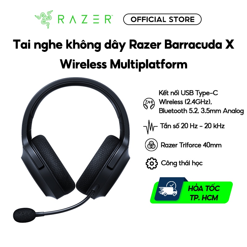 Tai nghe Razer Barracuda X-2022 version_RZ04-04430100-R3M1- HÀNG CHÍNH HÃNG - đen