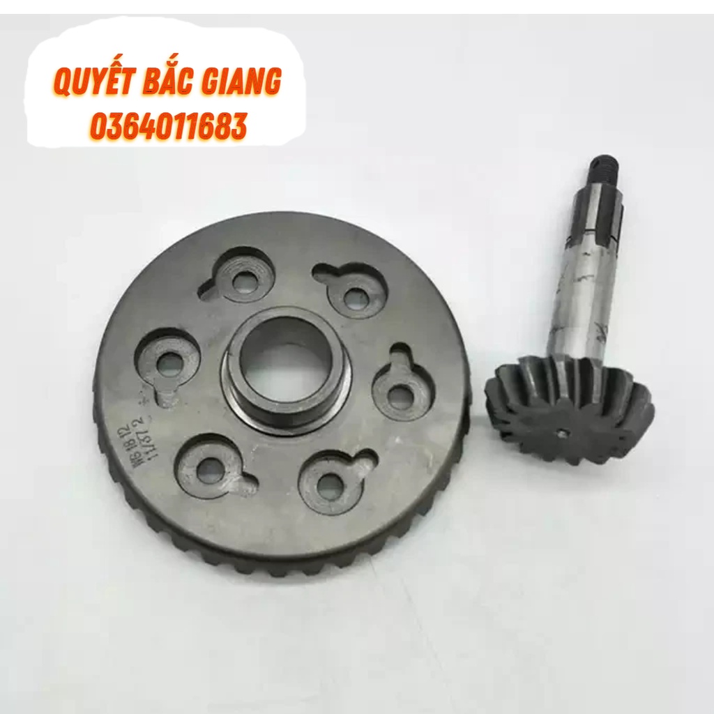 Bộ bánh răng cùi dứa,cùi thơm 12/38 cầu visai dùng thay thế lắp ráp cho cầu liền,cầu rút,cầu bổ đôi,cầu sọ.12 và 38 răng