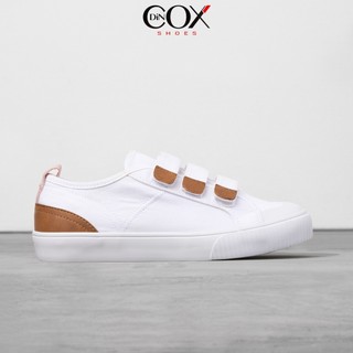 Giày Sneaker Vải Nữ DINCOX E01 Quai Dán Nữ Tính White