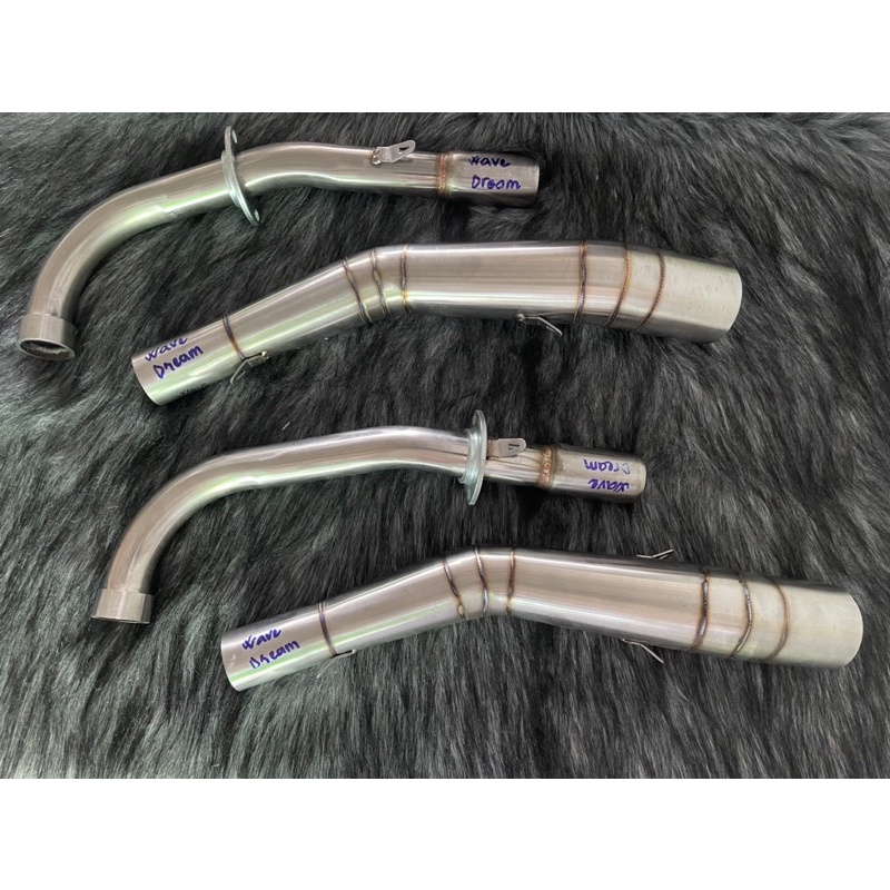 Cổ pô Inox 304 2 khúc họng tăng cho Win/Ex/Si/Dream/Wave