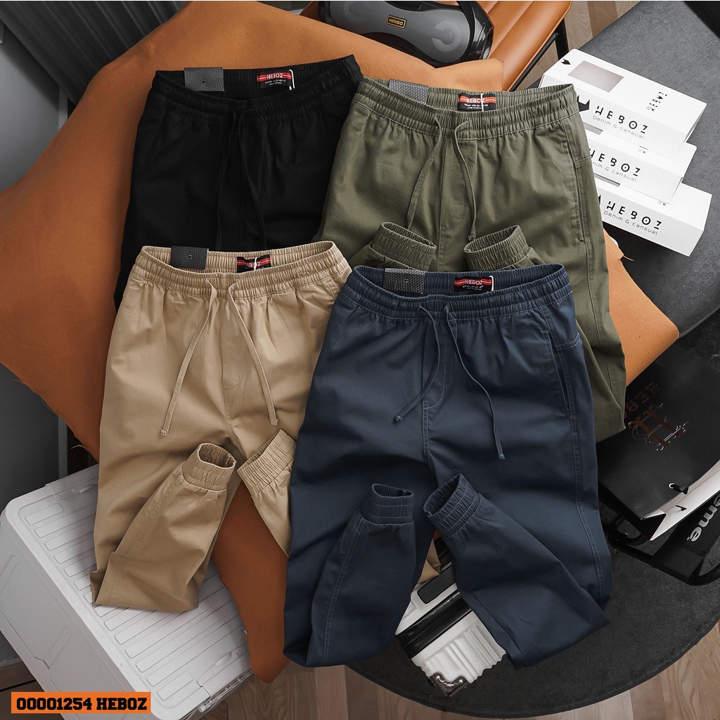 Quần jogger nam  kaki cotton Heboz 4M, chất vải kaki cao cấp, thoáng mát, dáng chuẩn  - 00001254