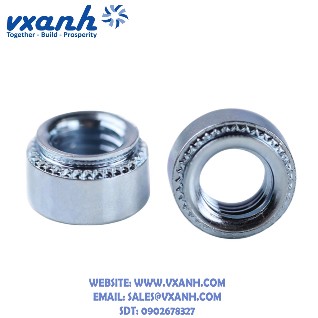 TÁN TỰ GIỮ, TÁN ÉP, ECU ÉP, ỐC VÍT, BULONG ÉP, ỐC ÉP PEM THÉP(S) HỆ MÉT(MM) S-M2.5/M3/M4/M5