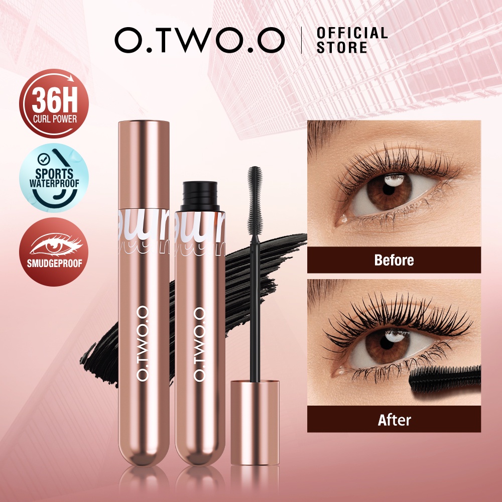 Mascara O.TWO.O chống nước chống nhòe lâu phai 36h cho hàng mi dày dài và cong vút