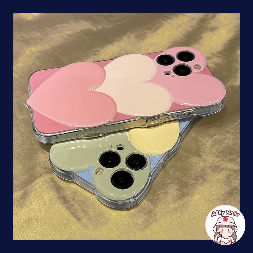 Ốp Điện Thoại TPU Mềm Chống Mồ Hôi Họa Tiết Trái Tim 3D Đơn Giản Cho IPhone 14 Pro Max 11 13 12 11 Pro Max X XS XR