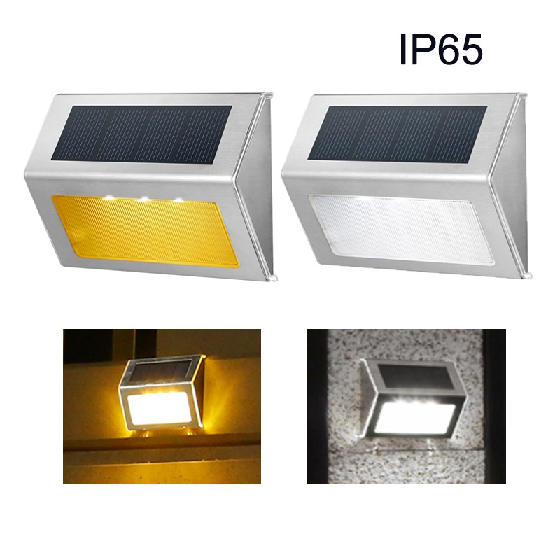 Đèn LED Thông Minh Ip65 Bằng Thép Không Gỉ Chống Nước Điều Khiển Bằng Năng Lượng Mặt Trời Trang Trí Cầu Thang