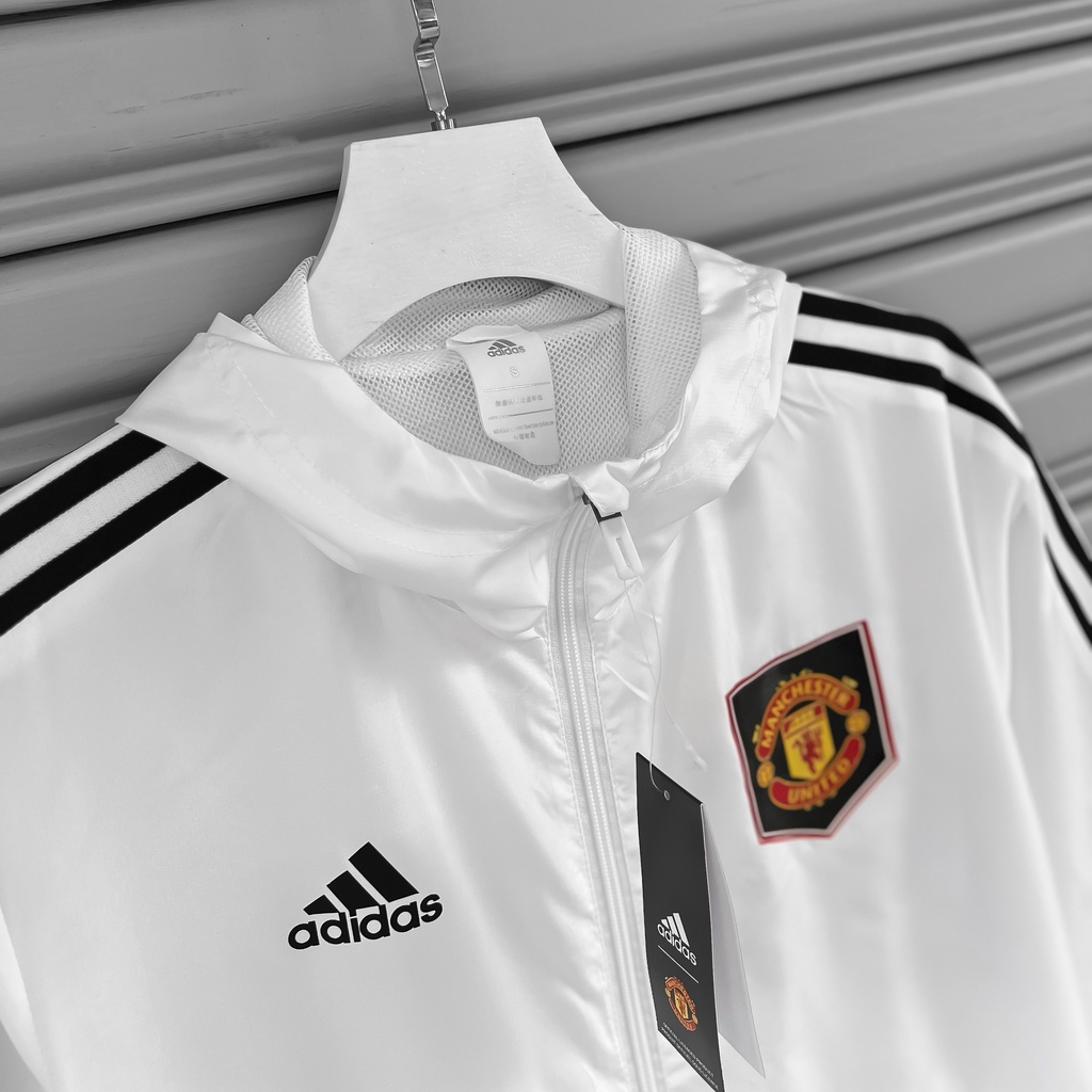 Áo Khoác Gió DAS MU-Trắng-Away-logo shield