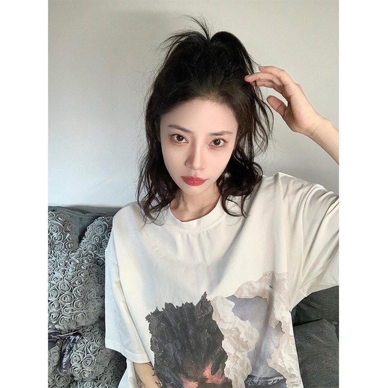 NRVP Áo Thun Unisex Mùa Hè Dáng Suông Tay Cộc Phong Cách Hàn Quốc Cho Nam Nữ