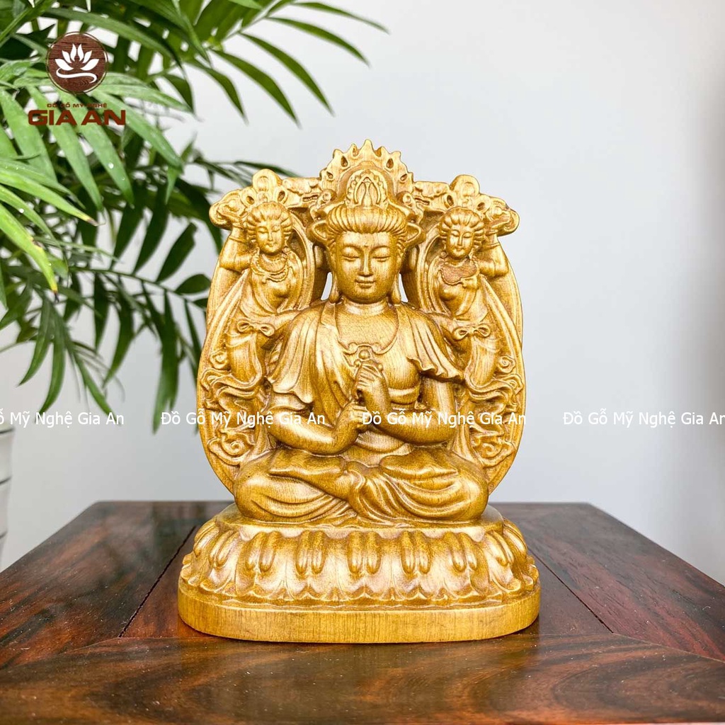 Tượng Để Xe Ô Tô Phật Như Lai Đại Nhật Bằng Gỗ Thơm