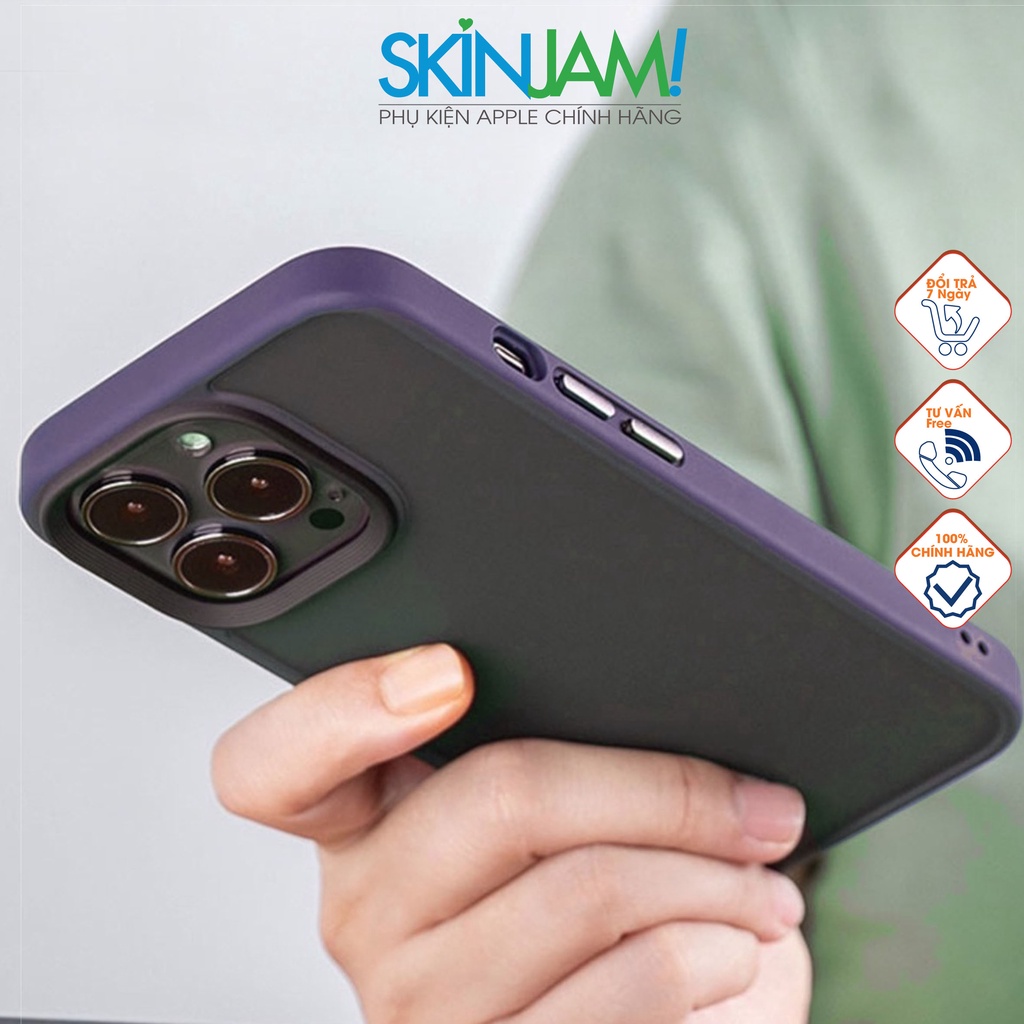 Ốp Lưng Likgus Màu Tím Series 14 Lưng Nhám Chống Vân Tay iP 14 - 14Plus - 14 Pro - 14 Promax