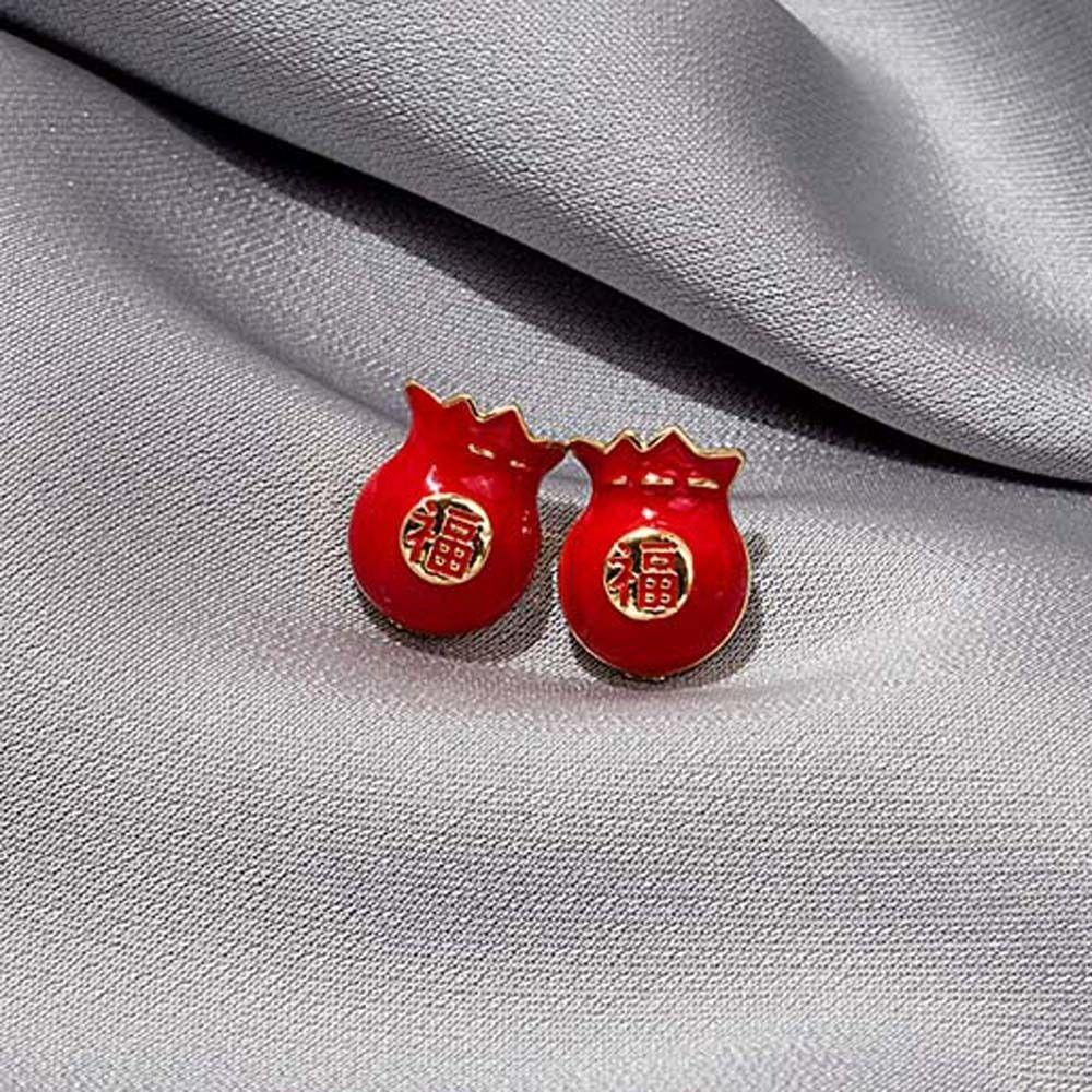 Khuyên Tai Tua Rua Dáng Dài Mặt Nhân Vật Năm Mới Phong Cách Trung Hoa