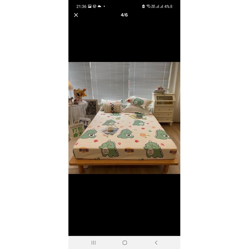 ga bo chun bọc đệm( H R )kèm 2 vỏ gối tiện ích KT 1M8-2M