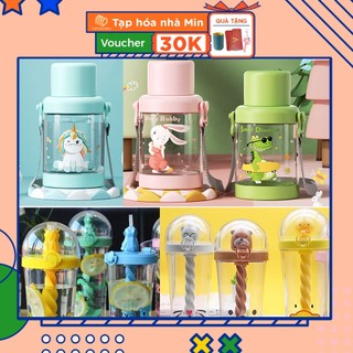 Bình Nước Có Nắp Dễ Thương Hình Hoạt Hình Đáng Yêu