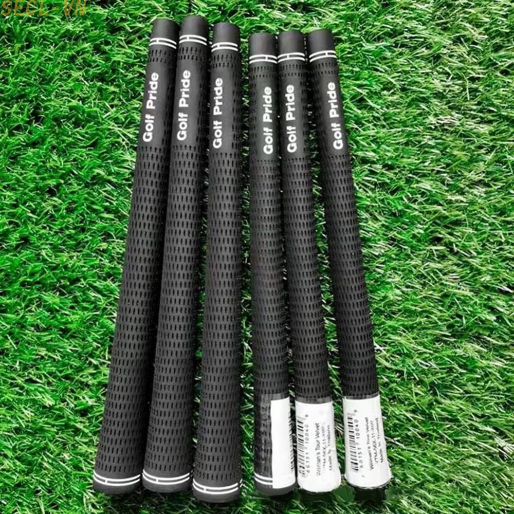 Tay Cầm Gậy Đánh Golf Bằng Sắt Cán Cao Su Màu Đen Chống Trượt / Mòn Thoải Mái