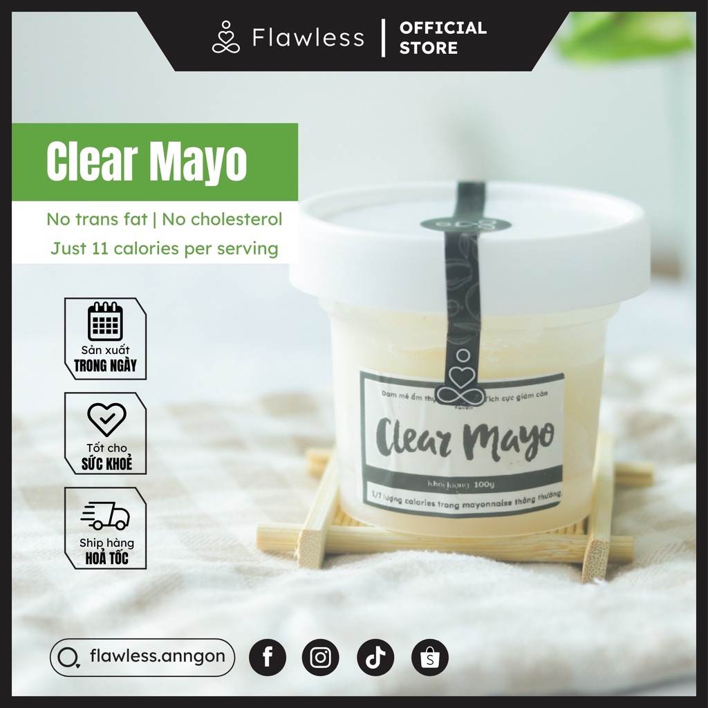 Mayonaise ăn kiêng (Clear Mayo) Flawless Ăn ngon | Thực phẩm healthy, đồ ăn kiêng eatclean, tăng cơ, giảm mỡ, giảm cân