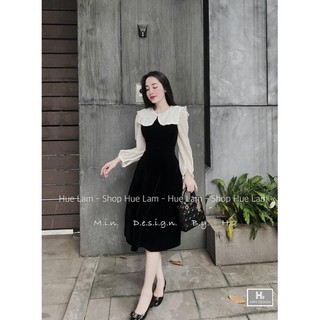 Váy nhung dài tay tiểu thư (big size)