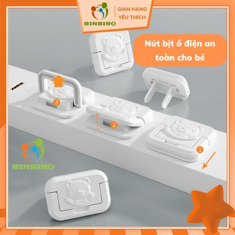 Nút Bịt Ổ Điện An Toàn Chống Giật Chống Cháy Cho Bé - Binbibo