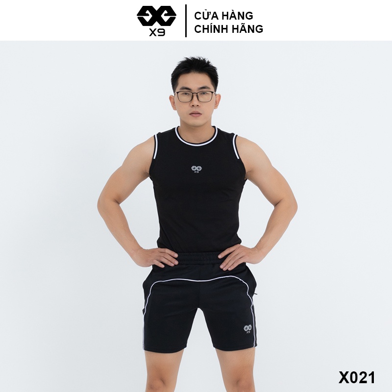 Áo Thun Tanktop 3 Lỗ Nam Bo Viền 1 Nữa Tập Gym Thể Thao Chạy Bộ - X9 Sportswear - X021