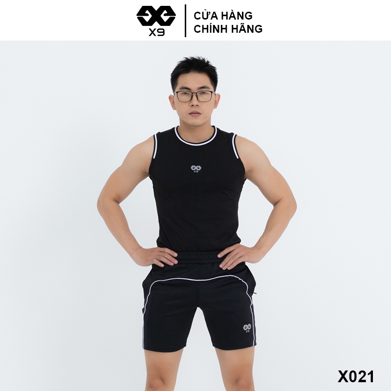 [Mã BMLT35 giảm đến 35K đơn 99K] Áo Thun Tanktop 3 Lỗ Nam Bo Viền 1 Nữa Tập Gym Thể Thao Chạy Bộ - X9 Sportswear - X021