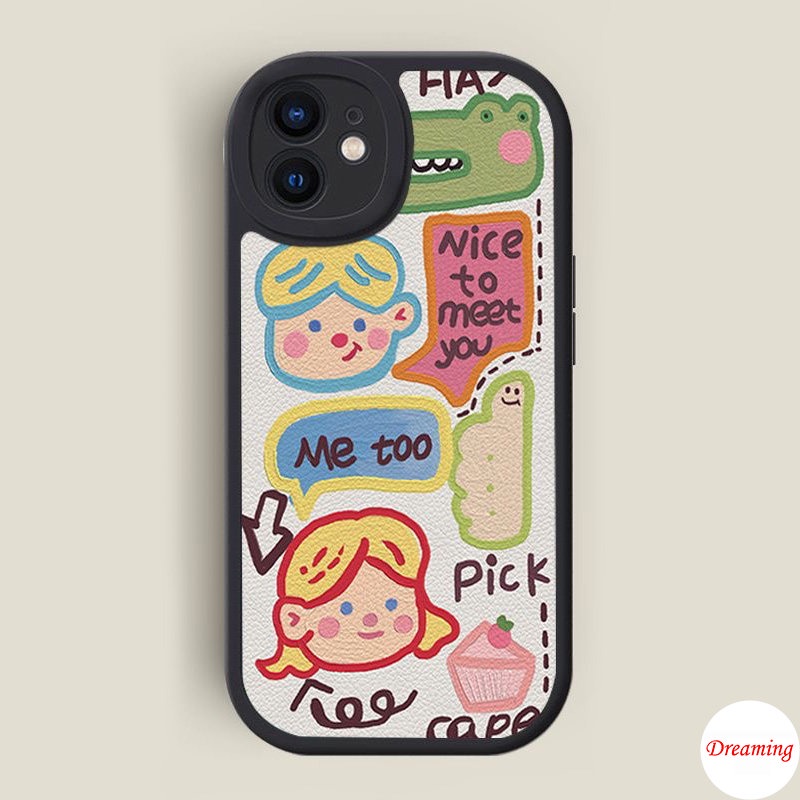 Ốp lưng điện thoại cho Redmi Note 11 11S 10 10S 9S 9 8 7 10C 10A 9C 9A 9T X3 NFC GT M3 Pro 5G 4G Oval Big Eye Soft Phone Case Motif Graffiti Boy Girl