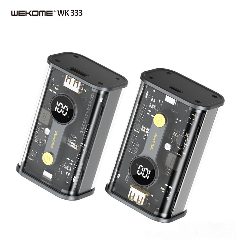 Pin Sạc Dư Phòng Trong Suốt WEKOME 20000mAh10000mah WP333 Sạc Nhanh 22.5W PD18W Tương Thích Android Ios- Hàng Chính Hãng