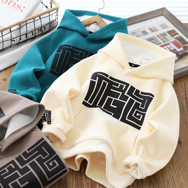 Áo nỉ có mũ bé trai gái áo hoodie cho trẻ em từ 6-65KG size đại LOGO