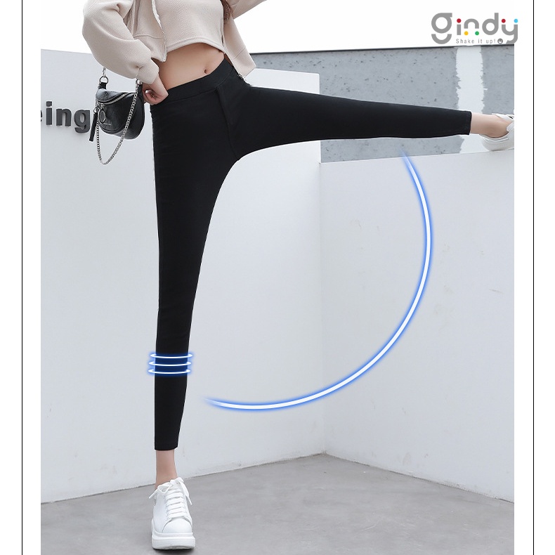 Quần legging nữ dài cạp cao co dãn tôn dáng chất umi thời trang nữ công sở sinh viên xuân hè local brand GINDY Q005