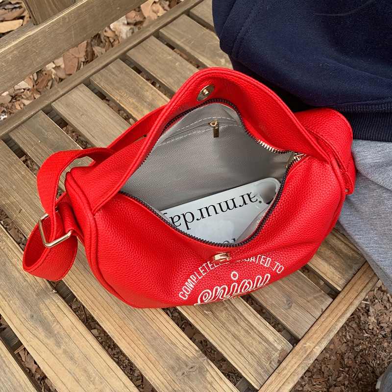 Túi Đeo Vai Màu Trơn Thêu Họa Tiết Thời Trang Cao Cấp Cho Nữ