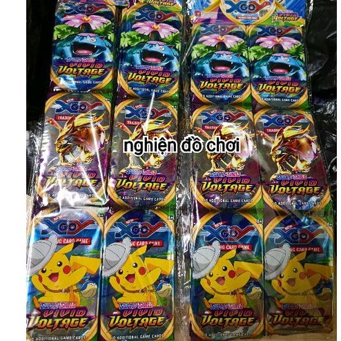 Bộ thẻ bài Pokemon, dây 6 -12 gói. Hàng đẹp như ảnh.
