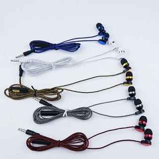 Tai nghe in-ear kim loại kèm MIC dây bọc dù chống rối chống đứt siêu bền super bass