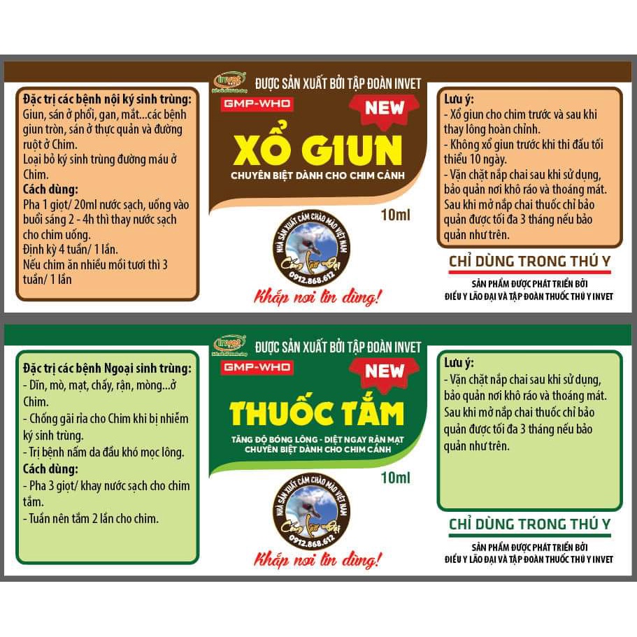 NƯỚC TẮM CHIM CẢNH SỔ RUN CHIM CẢNH LÃO ĐẠI