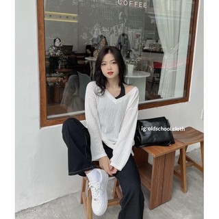 SET ÁO LƯỚI ULZZANG KÈM YẾM (ảnh thật)