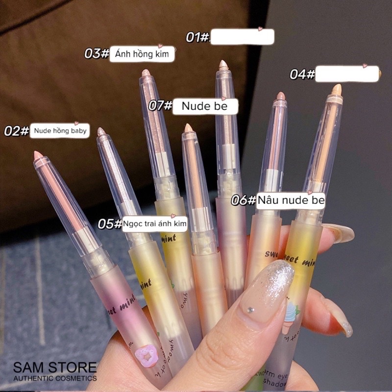 Bút kẻ bọng mắt sweetmint dạng sáp vặn - kẻ viền môi xí muội hot girl Mewlig
