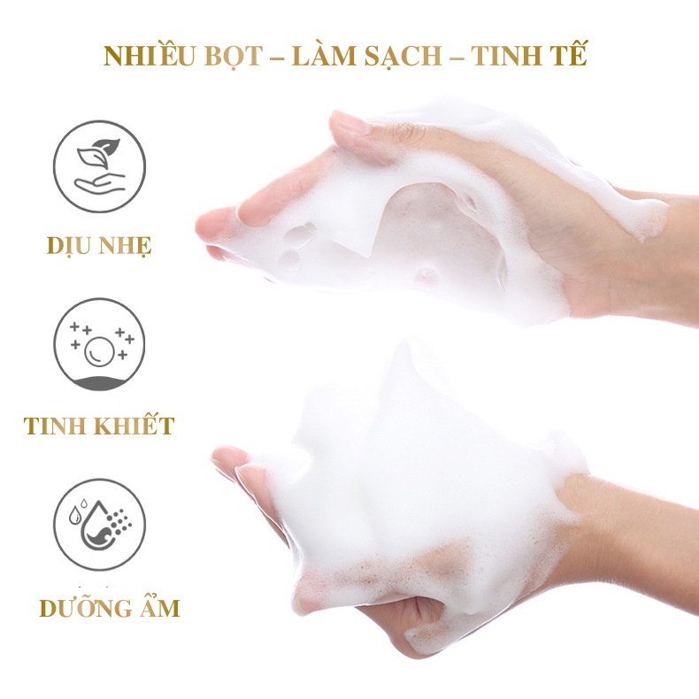 Sữa rửa mặt dịu nhẹ làm sạch sâu giảm mụn trắng sáng da giảm thâm massage lỗ chân lông dưỡng ẩm 500g