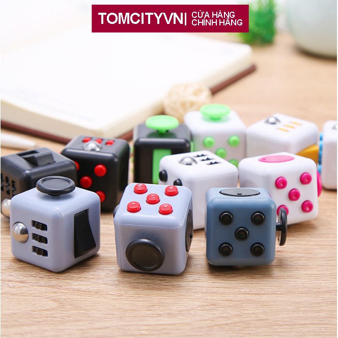 [Mới] Đồ chơi giải trí giảm stress Fidget Cube TomcityVN 6 mặt 6 chức năng Giao màu ngẫu nhiên
